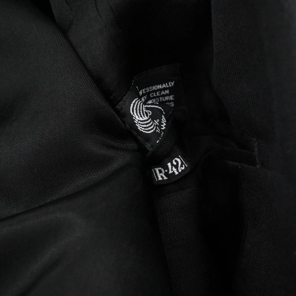JEAN PAUL GERMAIN Mens Wool Blazer Size 42R Black Classic Single Breasted Jacket